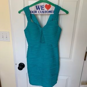 Teal mini formal dress